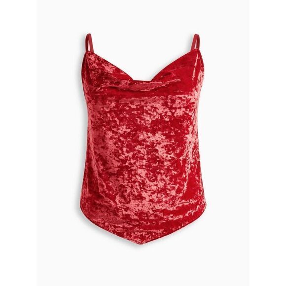 Torrid Red Velvet Cowl Neck Camisole Tank Top, 2X 18/20 NWT - Picture 10 of 10